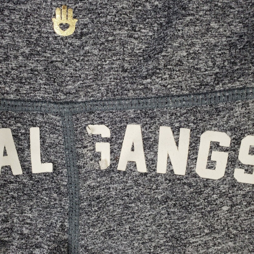 Spiritual Gangster Gray Back Side Spell Out Crop Leggings Sz XS - Picture 5 of 5